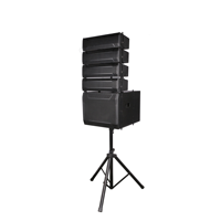 Système de sonorisation actif Accuracy Pro Audio CLA210A avec deux enceintes Line Array de 10 pouces et un caisson de basses de 18 pouces