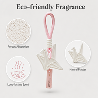 Désodorisant Suspendu Auto Grue Origami Diffuseur Aroma Plâtre Logo Cadeau Promo B2B Parfum Auto