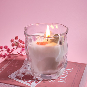 Lanjo Twist <b>Cup</b> Crystal Dried Flower Scented Candle Soy Wax Smokeless Bedroom Ambient Scented Candle Scented Gift - Product Image 3