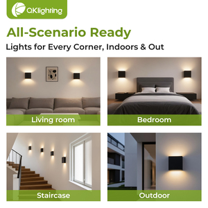 Lámpara <span class=keywords><strong>de</strong></span> Pared Exterior Negra con Iluminación <span class=keywords><strong>de</strong></span> 2 Lados, Certificación ETL FCC, Lámpara <span class=keywords><strong>de</strong></span> Pared Exterior <span class=keywords><strong>de</strong></span> Aluminio, Linterna <span class=keywords><strong>para</strong></span> Garaje, Lámpara <span class=keywords><strong>para</strong></span> <span class=keywords><strong>Casa</strong></span> - Product Image 5