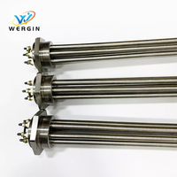 240V 12Kw/15Kw électrique industriel tige filetée Tube chauffant tubulaire Immersion chauffe-eau utilisé pour l'huile ou le chauffage liquide