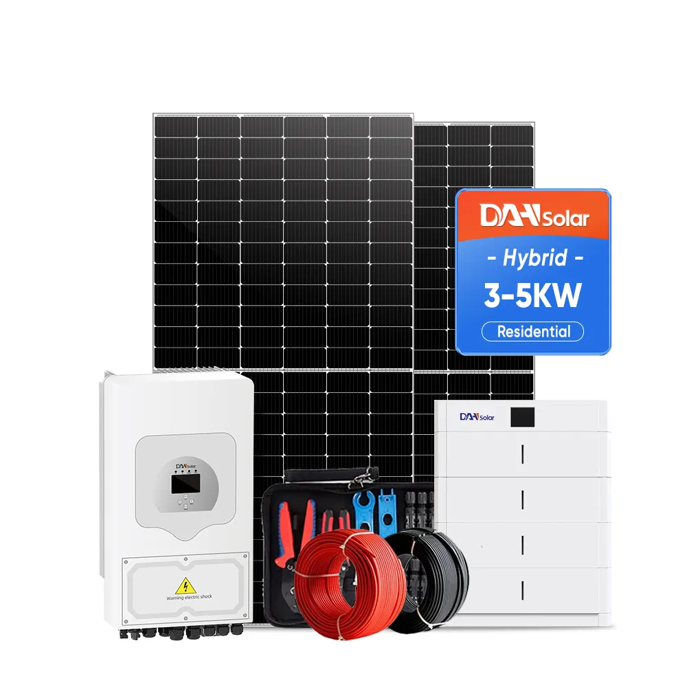 DAH 3KW 5KW 8KW 10KW Sistema de energía solar para el hogar con almacenamiento de batería