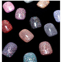 Vente en gros de vernis à ongles en gel uv organique, brillant, diamant cassé, disco, paillettes réfléchissantes