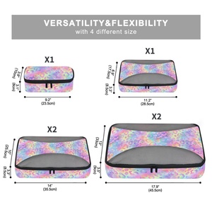 Nouveauté : Ensemble de 6 sacs de compression pour vêtements de voyage, motif guépard arc-en-ciel, avec fermeture éclair, pour bagages - Product Image 4
