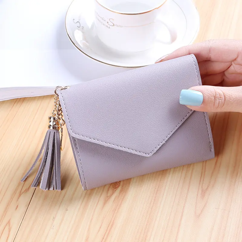 Folding multi-function designer wallets for women luxury leather card wallet case coins wallet clips