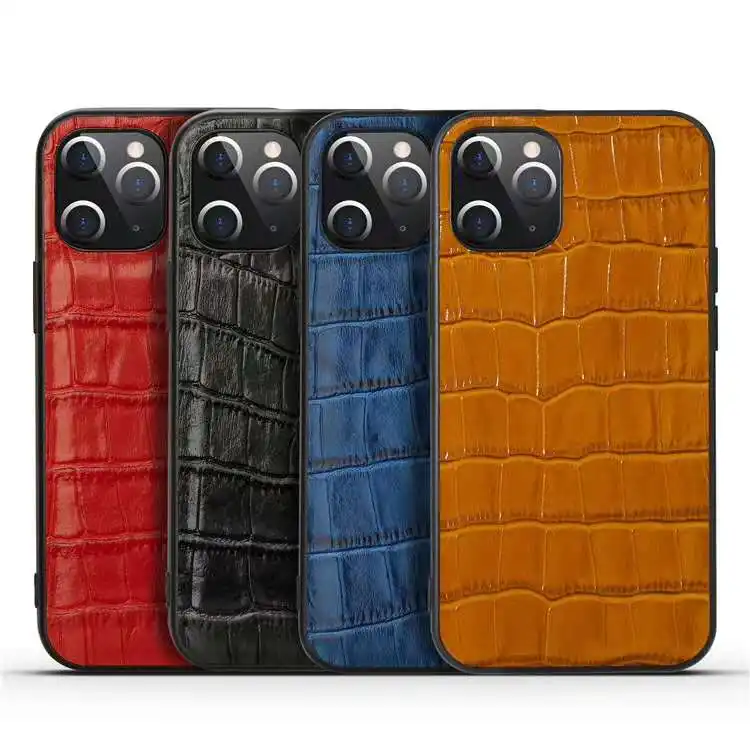 Sarung ponsel kulit asli 15 14 Pro Max, sarung ponsel mewah buatan tangan desainer