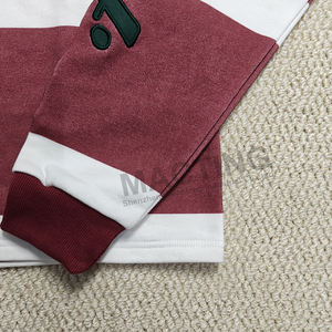 Logo con etichetta personalizzata Camicie Vintage Vintage in stile retrò con ricamo 3D con motivo <span class=keywords><strong>a</strong></span> maniche lunghe oversize con bottoni <span class=keywords><strong>Polo</strong></span> da Rugby - Product Image 6