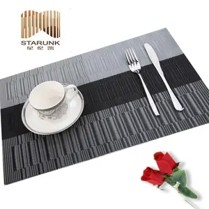 レストラン用の耐久性のある織りビニールプレースマット/テーブルマット