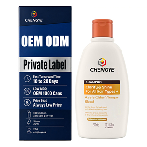 Shampoo Clarifying Shine avec <span class=keywords><strong>vinaigre</strong></span> <span class=keywords><strong>de</strong></span> cidre <span class=keywords><strong>de</strong></span> pomme pour cuir chevelu sec, irrité et desquamé, formule sans sulfate pour tous types <span class=keywords><strong>de</strong></span> cheveux - Product Image 1