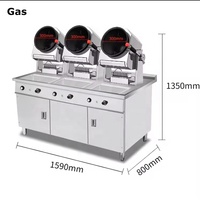 Wok automatique 26cm 30cm 36cm, machine de cuisson intelligente au gaz, machine à remuer, robot cuiseur