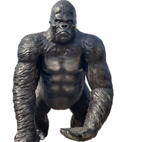 Grandes Décorations de Jardin Extérieur Populaires Statues de Gorille Donkey Kong en Résine Sculptures Animalières Primate Artisanat en Résine de Fibre de Verre