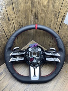 Volant de direction pour Mercedes-Benz <span class=keywords><strong>AMG</strong></span>, <span class=keywords><strong>prix</strong></span> d'usine, carbone et alcantara avec boutons LCD - Product Image 2