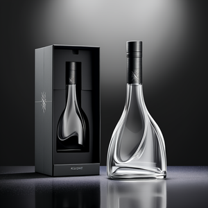 Petites bouteilles de <span class=keywords><strong>vin</strong></span> vides transparentes, capacité de 750 ml, verre plat mat, flacon de brandy, whisky, gin, tequila, bouchon à couronne, haute qualité - Product Image 1