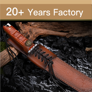 OEM قابلة للتخصيص عالية المتانة محمولة متعددة الوظائف للدفاع عن النفس في الهواء الطلق التخييم في الهواء الطلق مقبض خشبي الفولاذ المقاوم للصدأ - Product Image 3