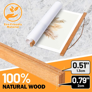 Ánh Sáng Gỗ Từ Áp phích Móc Áo Khung 20x28 20x30 20x24 Cho Vải Tác Phẩm Nghệ Thuật In Áp phích Móc Treo Khung Treo Kit - Product Image 2