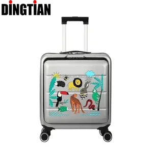 ABS 19 inch Light Weight Carry-on Luggage for Business Aluminum Trolley Modern Suitcases with front openning bags Maleta OEM ODM