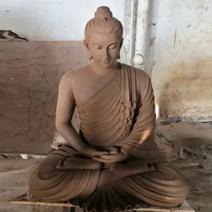 Granit meditierende Buddha-Gartens tatue