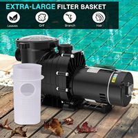 Pompe de piscine auto-amorçante double tension 6900 GPH pour piscines hors sol et enterrées avec panier filtrant et bouchon de vidange