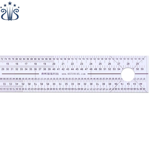 #3430 PVC 6 trong 1 quy mô cai trị minh bạch đôi bên cong quần áo Cai Trị - Product Image 3