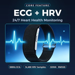 צמידים חכמים ללא מסך עם ניטור ECG ו-HRV - צמיד כושר מקצועי עם עיצוב דיגיטלי לניקוי רעלים, כולל SDK ו-API פתוחים עבור יצרני OEM ו-ODM - Product Image 2