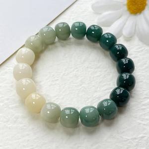 Naturel Boutique Blanc Jade Bodhi Racine papillon rare Violet Gradient Chapelet Bodhi Perles De Prière Bracelet Perlé À La Main - Product Image 5