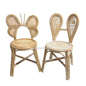 Silla Infantil de Ratán Moderna Hecha a Mano de Lujo para Eventos de Hotel, Bodas y Fiestas, Mimbre Natural, Segura, Duradera y Ecológica - Product Image 2
