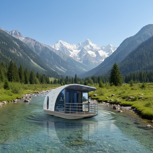 Maison-capsule flottante pour complexe aquatique |   Cabane flottante de luxe pour lac et <span class=keywords><strong>mer</strong></span> - Product Image 3