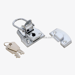 Pestillo de metal palanca cromo Cierre de giro para traje de vuelo caso bolso de mano caja de bloqueo maletín accesorios hardware <span class=keywords><strong>con</strong></span> llave - Product Image 6