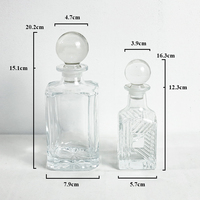 Diffuseur d'arômes et de parfums en verre de 450 ml et 250 ml, flacon de présentation pour huiles parfumées Attar – Approvisionnement direct usine