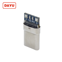 De alta calidad hombre usb tipo c conector 2,0 con pcb Junta