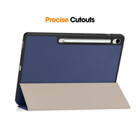 Porte-stylo Tri-fold Stand Folio Cover TPU Couverture Arrière Tablette Étui En Cuir pour Samsung Galaxy Tab S10 FE Plus 13 Pouces S9 A9 S8