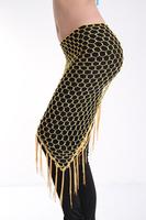 Ceinture triangulaire de danse du ventre, accessoires vestimentaires, châle extensible en crochet perlé, perles, écharpe de danse du ventre