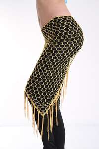 Buikdans Driehoek Riem Kleding Accessoires Stretchy Net Gehaakte Kralen Shawl Kralen Buikdans Hippe Sjaal - Product Image 2