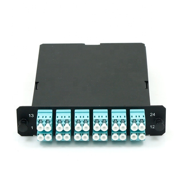 Two Way MTP MPO Cassette LGX Module 12 Ports 24 Fibers MPO/LC OM3 Fiber Optic 1U PON