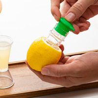 Presse-citron manuel portable, extracteur d'agrumes miniature avec couvercle en forme de feuille, en plastique PP réutilisable, pour faire du jus de citron vert