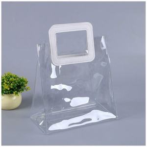 Wholesale Transparent PVC Shopping <b>Bag</b> Waterproof Plastic Tote <b>Bag</b> for Gift Packaging - Product Image 5