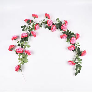 Decoración para Bodas y Acción de Gracias, Arco Morado con Tira de Flores, Guirnalda de Rosas Artificiales de Seda Rosa y Blanca de Alta Simulación - Product Image 3