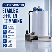 Évaporateurs à glace en paillettes personnalisés, compresseur à économie d'énergie, durable, faible bruit, contrôle PLC pour machines à glace à eau douce et à eau de mer