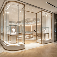 Conception d'intérieur et personnalisation de vitrines pour bijouterie de luxe haut de gamme