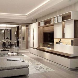 Modern Minimalist <b>TV</b> Background <b>Wall</b> Cabinet Wooden Stand With Marble for Living Room & Hospital Home Furniture - Product Image 2