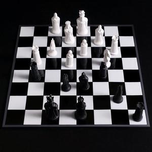 M54209 Copyright Version Nouvelle <span class=keywords><strong>Bougie</strong></span> D'échecs Jeu D'échecs Pièces D'échecs Roi Reine Cheval Gypse <span class=keywords><strong>Bougie</strong></span> Moule En Silicone - Product Image 4