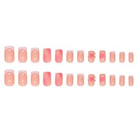 24 pièces de colle ABS de marque privée de luxe pour modèle carré à longue pression INS vendeur en gros faux ongles artificiels en acrylique Halal