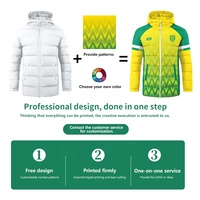 Veste d'hiver personnalisée en duvet pour homme, veste matelassée de sport, sublimation, veste matelassée pour garder au chaud, manteaux en duvet