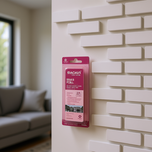 Pegatinas de Pared Dackin 3D Autoadhesivas de PVC Blanco, Decoración del Hogar con Acabado Mate, Impresión Digital, Patrón Recortado, Sólido - Product Image 2