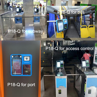 Terminal de billetterie BRT fixe en libre-service, borne de billetterie pour conducteur de bus, machine de billetterie intelligente pour billets de bus avec cartes GPS à scanner P18-Q