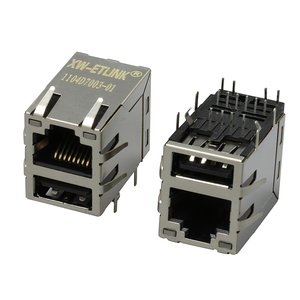 3x1 <span class=keywords><strong>Jack</strong></span> RJ45 kép <span class=keywords><strong>USB</strong></span> nối ổ cắm cắm Gigabit Ethernet RJ45 nối <span class=keywords><strong>Modular</strong></span> <span class=keywords><strong>Jack</strong></span> với <span class=keywords><strong>USB</strong></span> 8P8C RJ45 nữ nối - Product Image 4