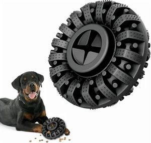 Distributeur de friandises pour chien en forme de pneu, jouet interactif à mâcher pour chien, sain pour les bouledogues allemands, pour la libération de la pression et le nettoyage des dents - Product Image 1