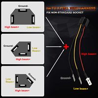 Phares LED noirs H6054 5x7 7x6 pouces, lampe de remplacement à faisceau scellé H4 pour YJ XJ [Approuvé par le DOT]
