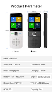 Traduttore Intelligente T10 Globale con 138 Lingue, Supporto ChatGPT e Fotocamera, Conversione Valute, Traduzione Foto e Offline - Product Image 6