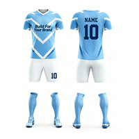 Ensemble d'uniformes de football personnalisés, maillot de football en polyester à séchage rapide avec logo personnalisé, nom et numéro pour équipe, club, OEM, ODM
